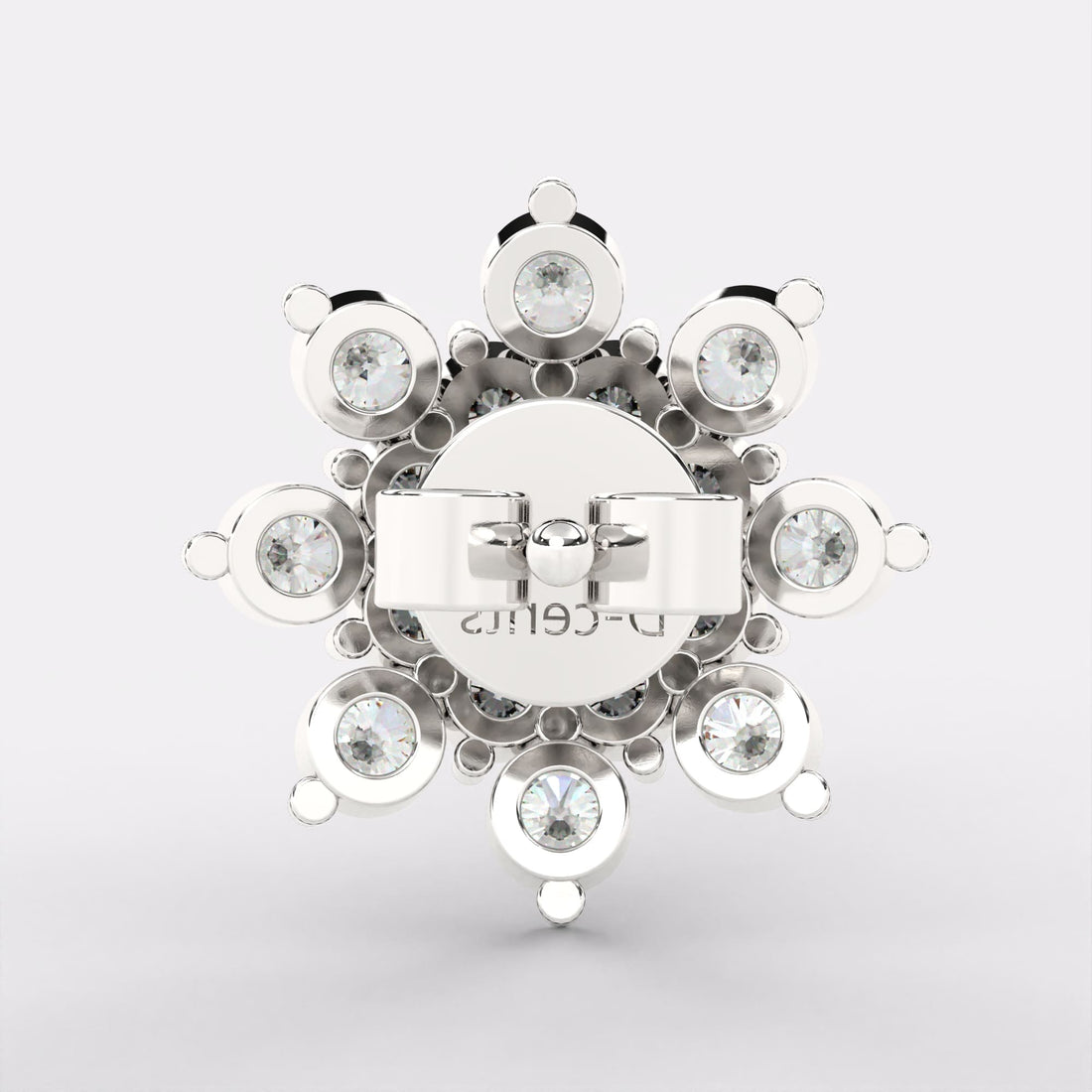 Flare Studs Diamond Earrings in 925 Silver