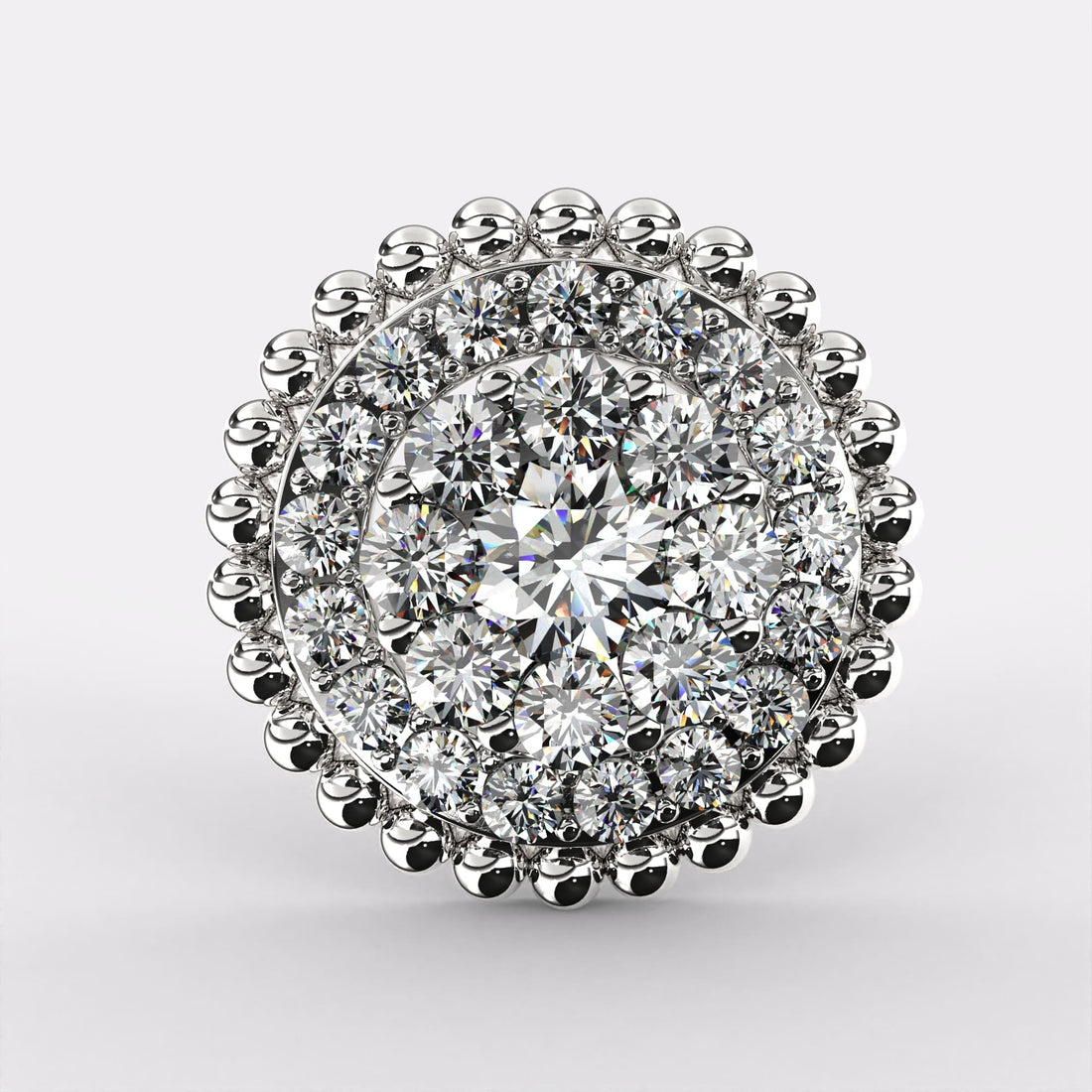 Flash Diamond Studs Earrings in 925 Silver