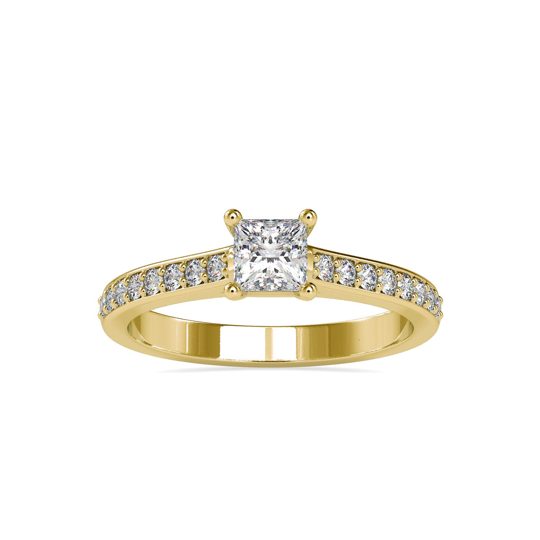 Floating Princess Diamond Ring