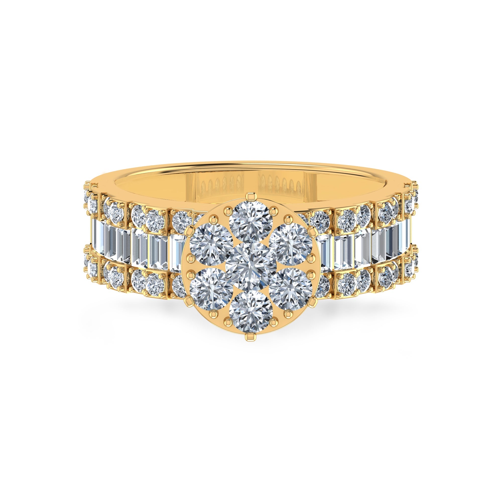 Floral Cluster Diamond Ring