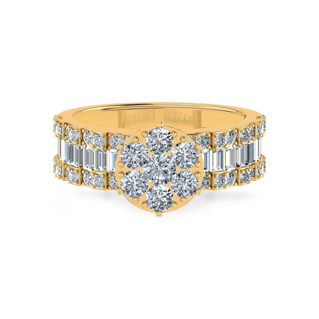 Floral Cluster Diamond Ring