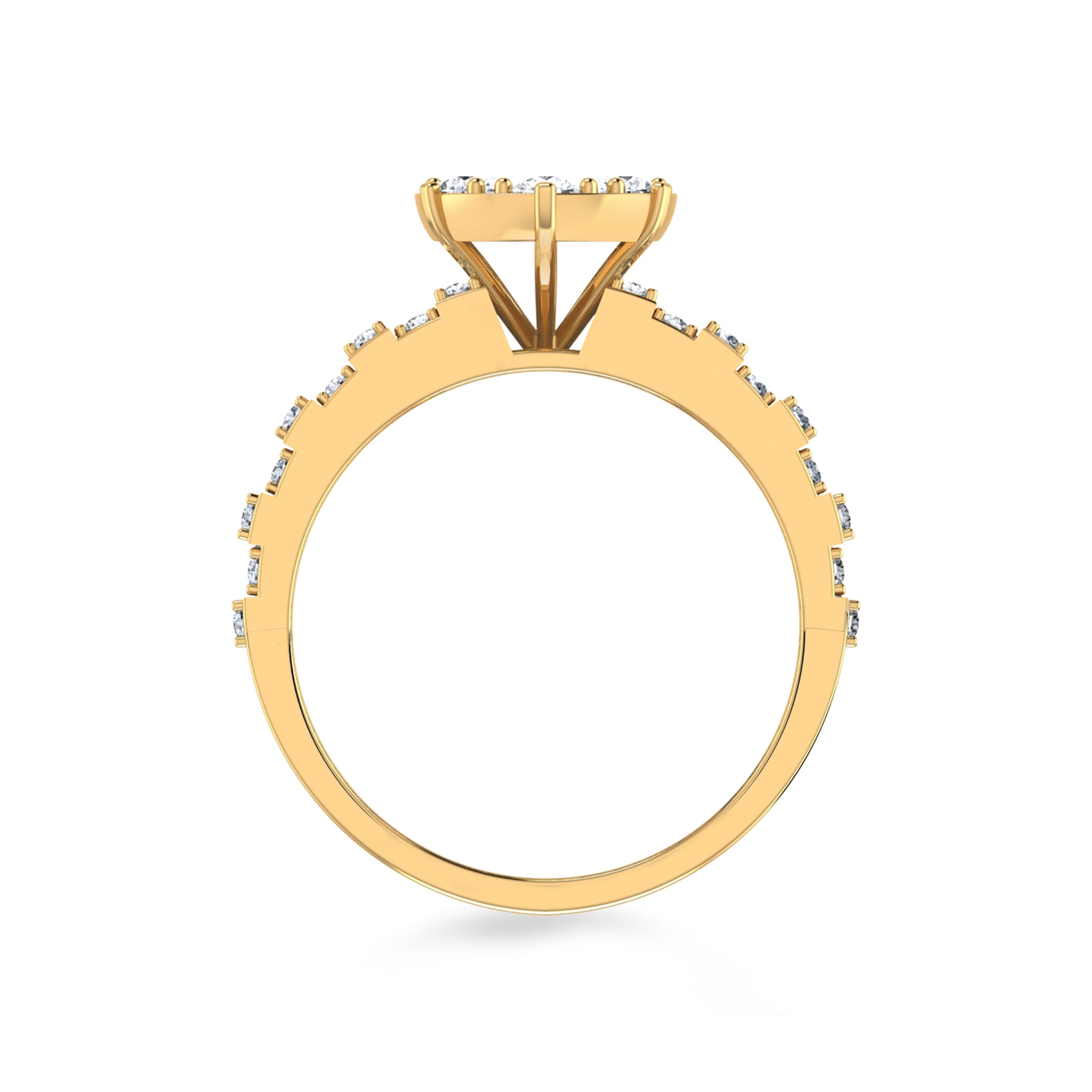 Floral Cluster Diamond Ring 3