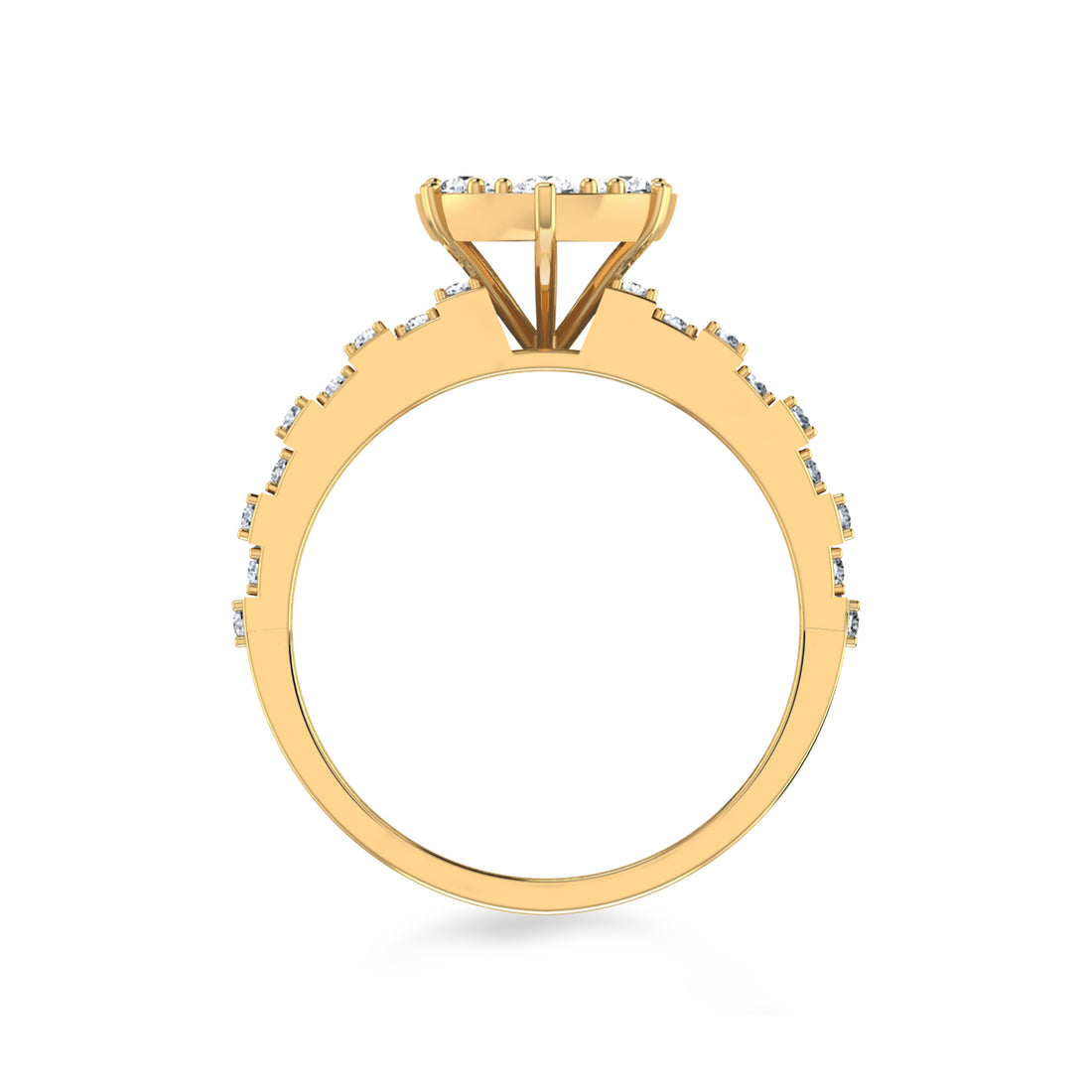 Floral Cluster Diamond Ring 3