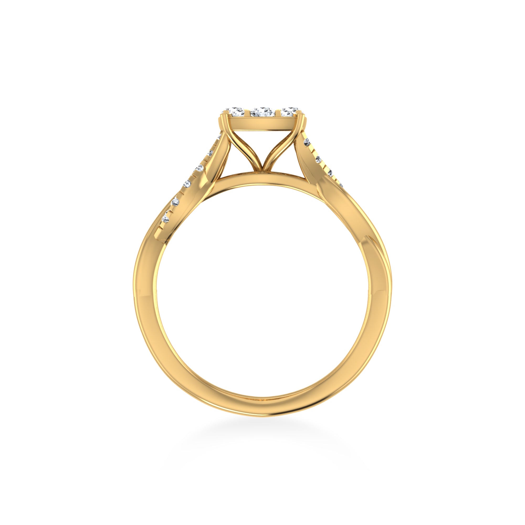 Floral Cluster Lab-Grown Diamond Engagement Ring 3