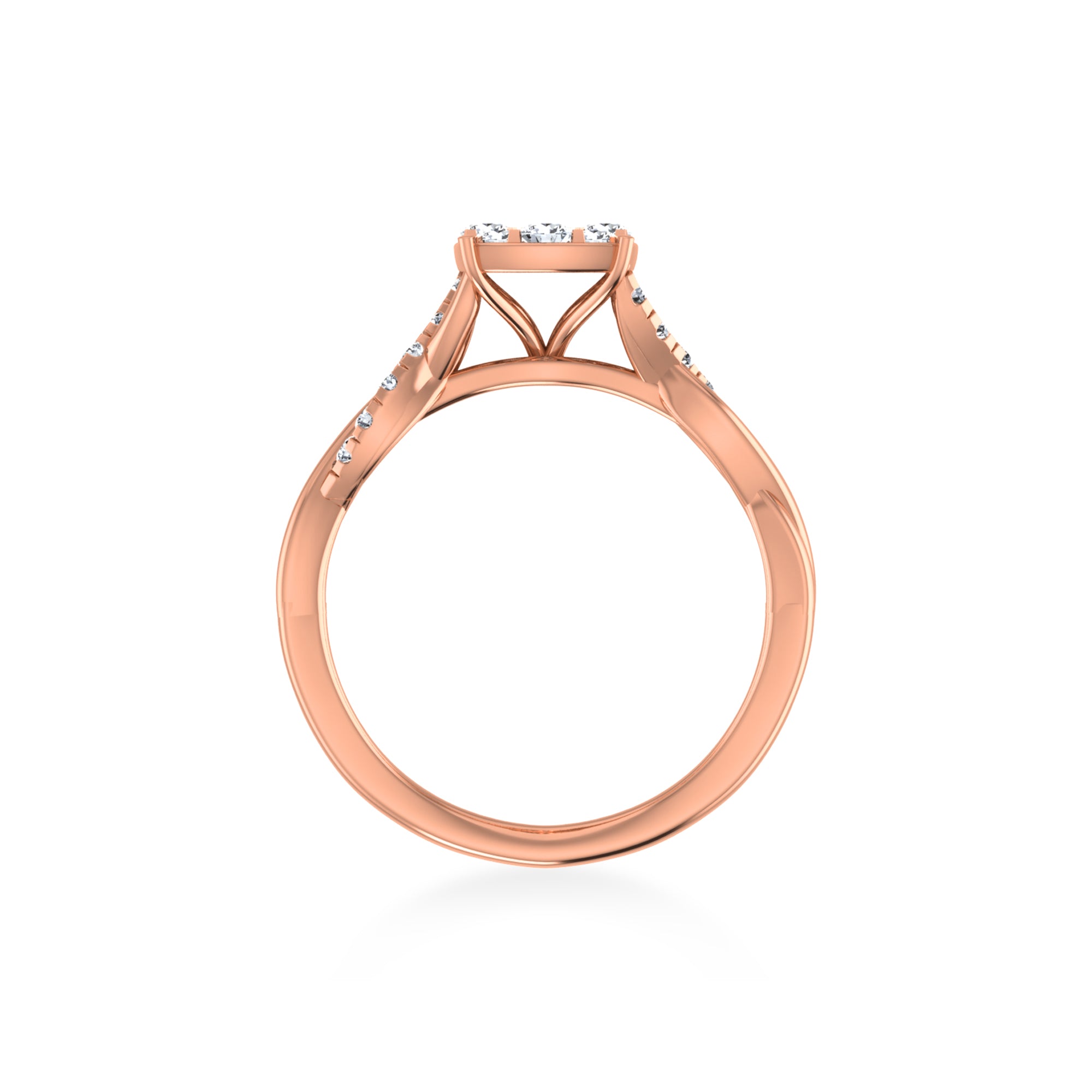 Floral Cluster Lab-Grown Diamond Engagement Ring 6