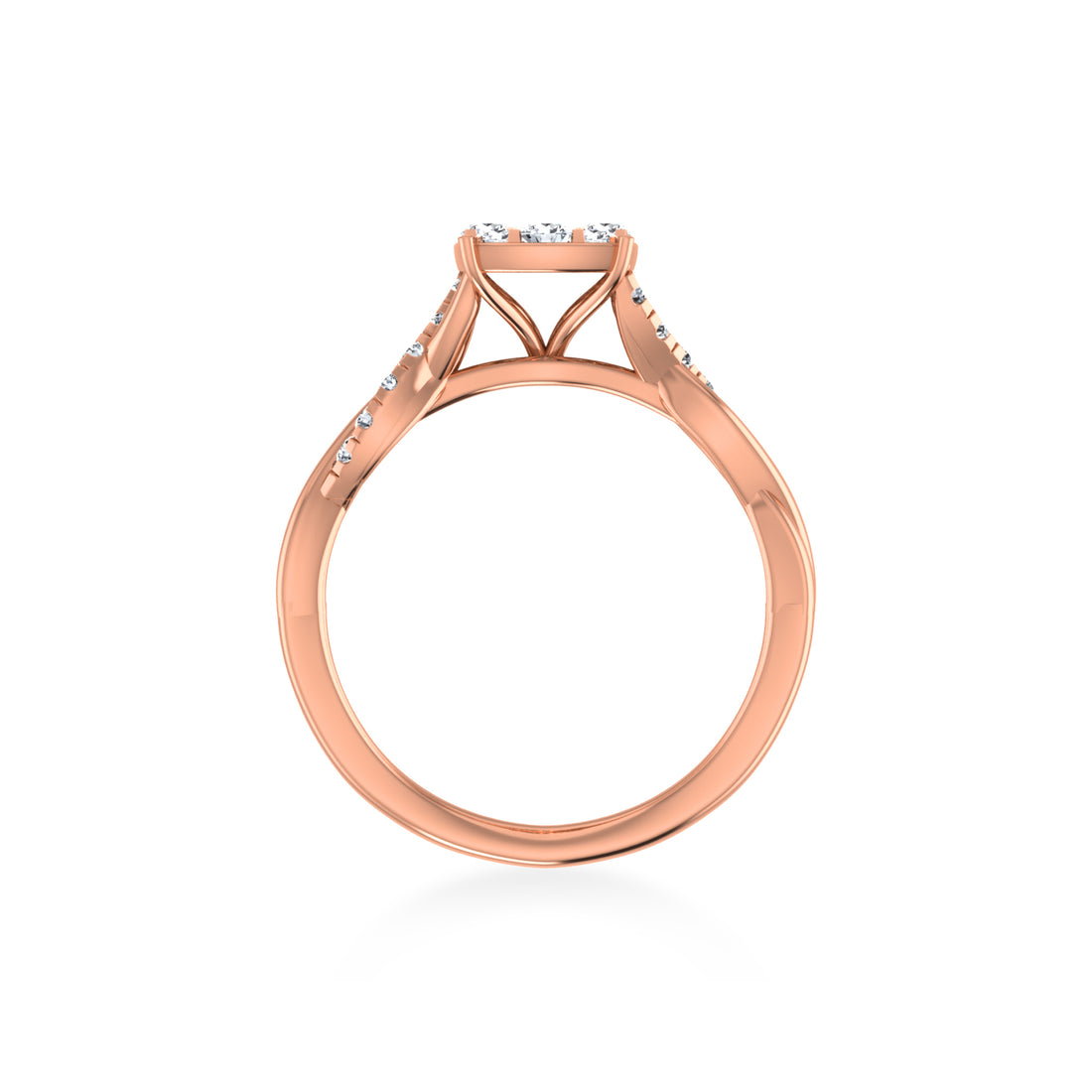 Floral Cluster Lab-Grown Diamond Engagement Ring 6