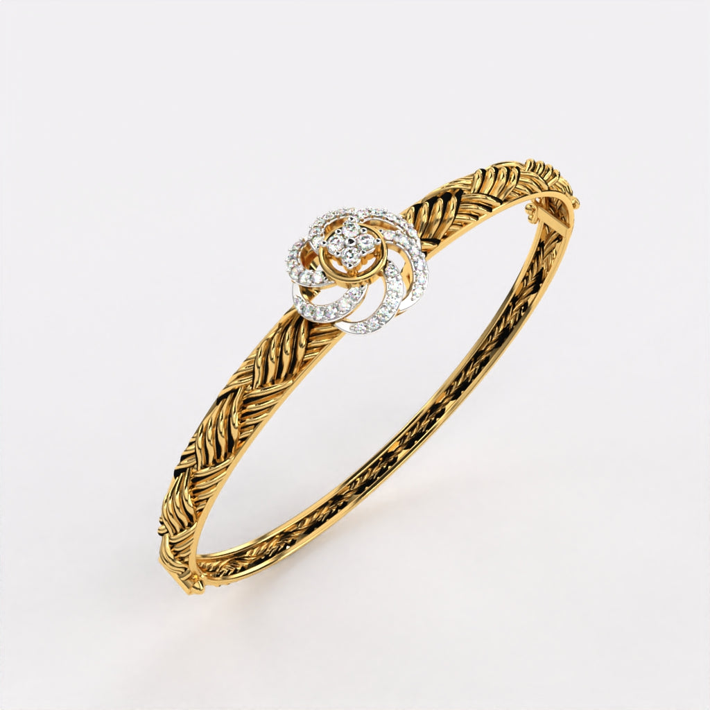 Floral Crystal Diamond  Bracelet