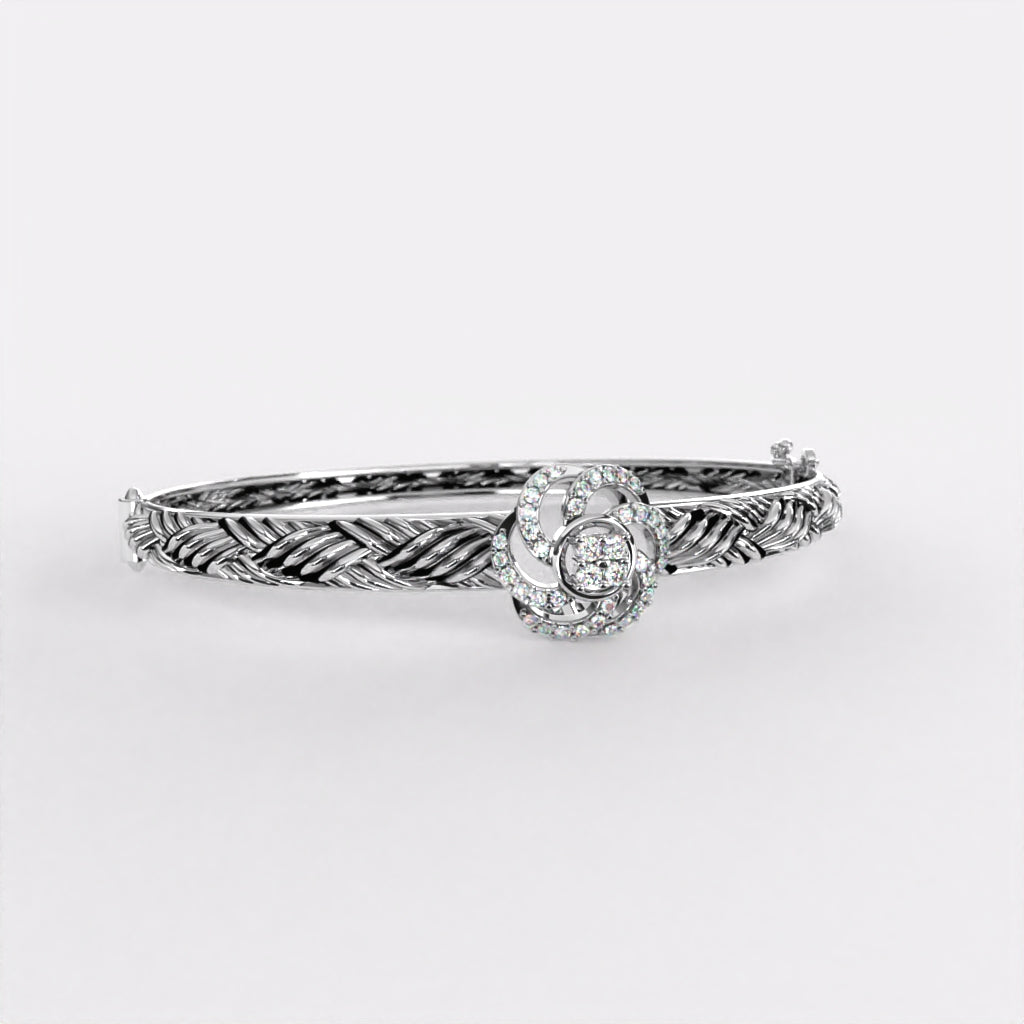 Floral Crystal Diamond  Bracelet