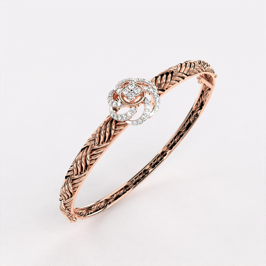 Floral Crystal Diamond  Bracelet