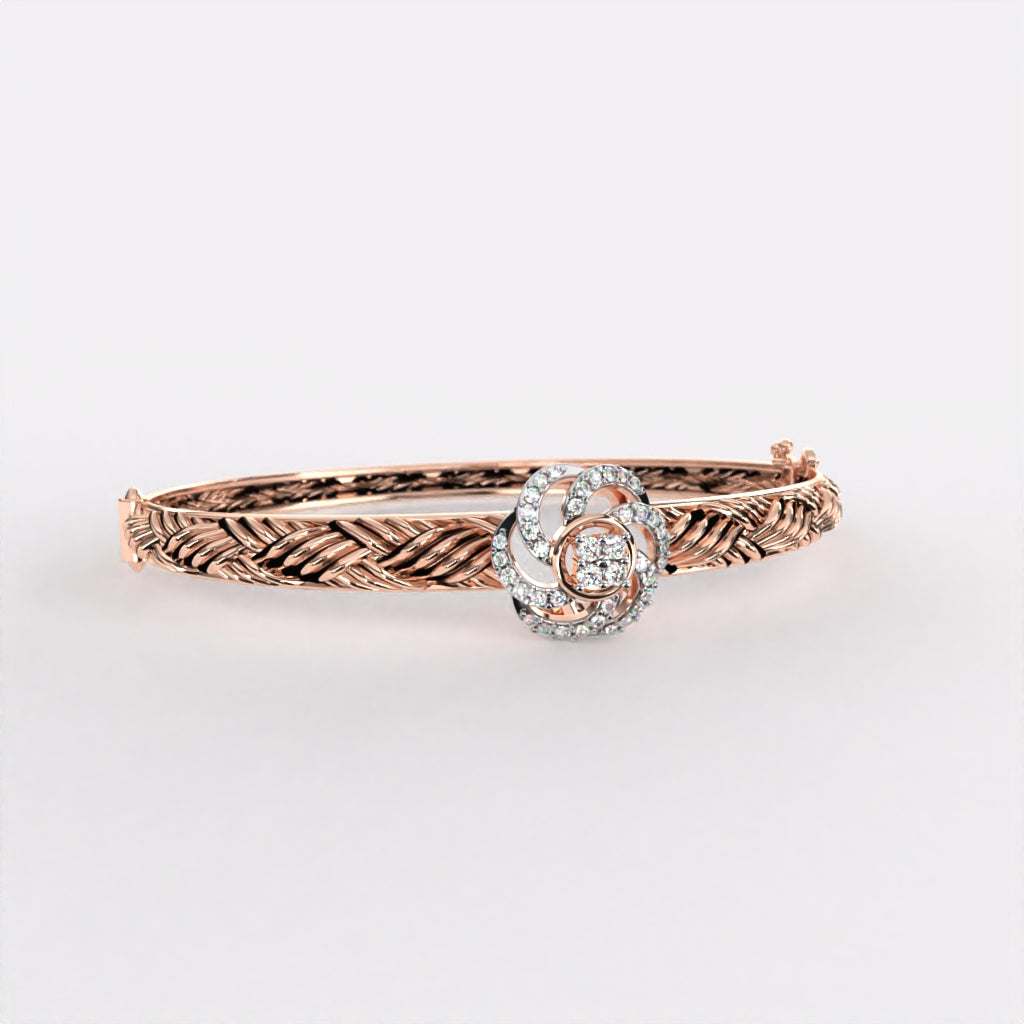 Floral Crystal Diamond  Bracelet