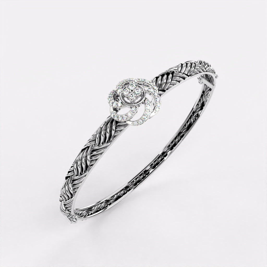 Floral Crystal Diamond  Bracelet