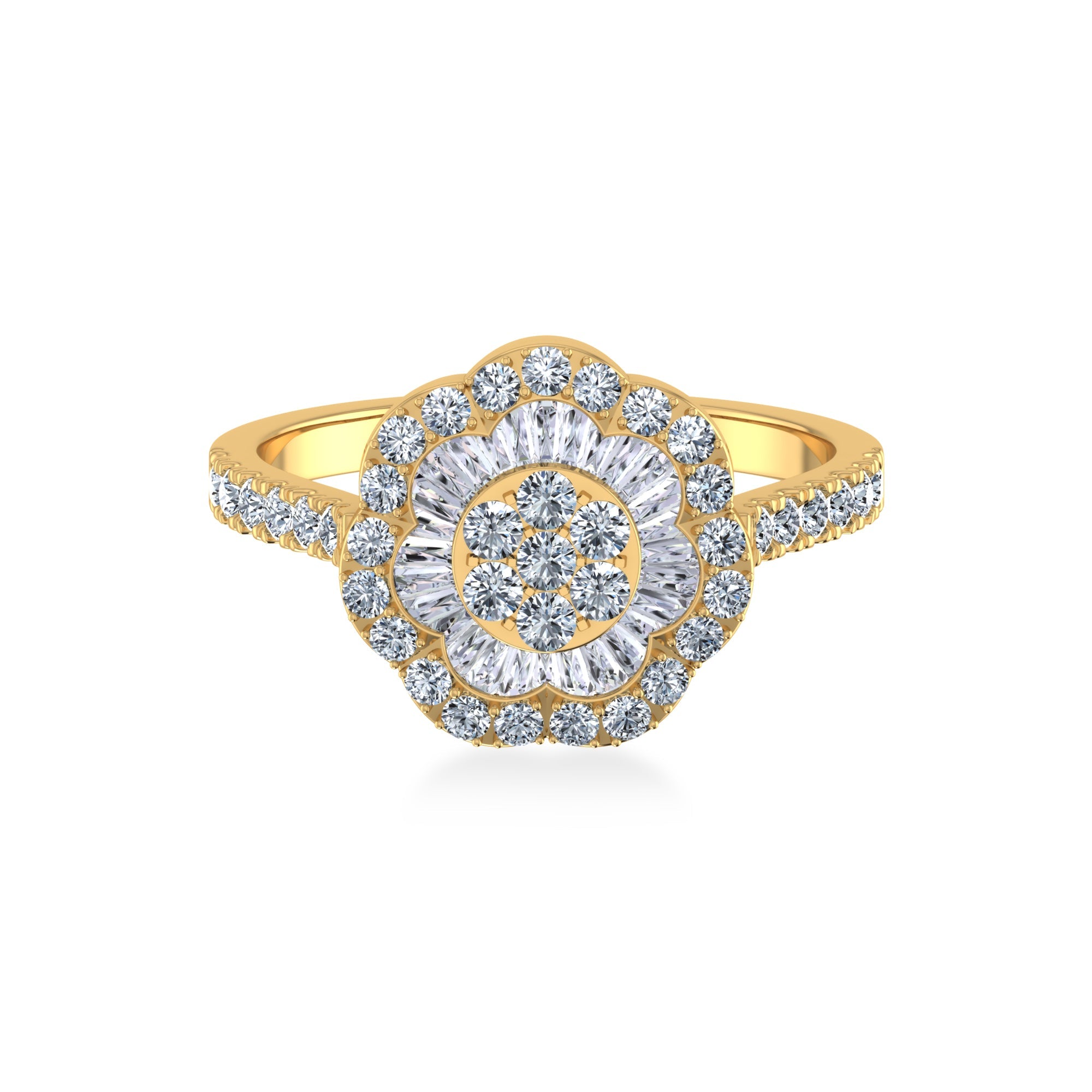 Floral Halo Lab-Grown Diamond Ring