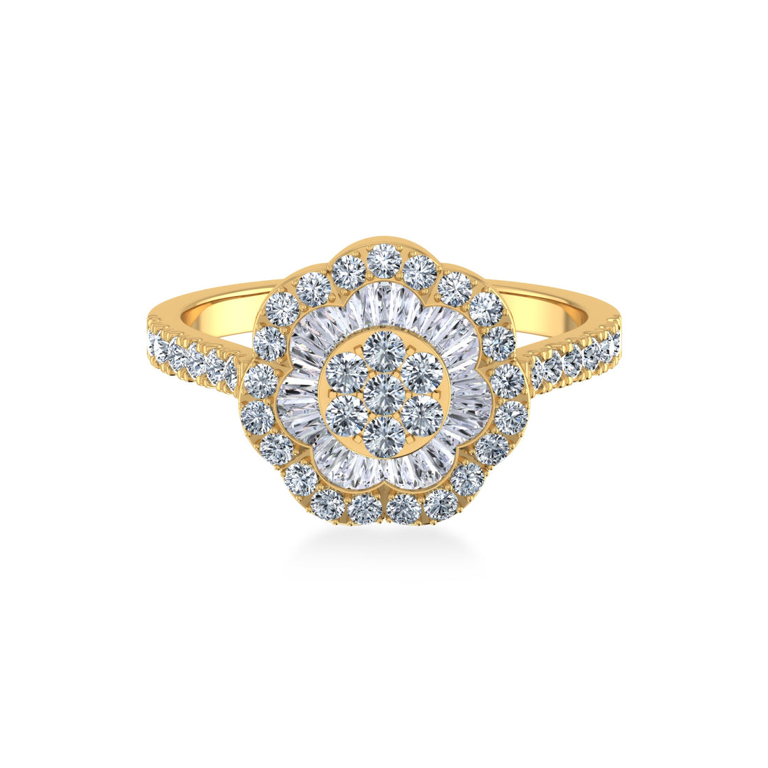 Floral Halo Lab-Grown Diamond Ring