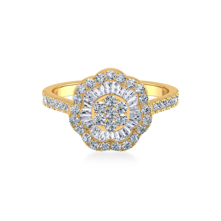 Floral Halo Lab-Grown Diamond Ring
