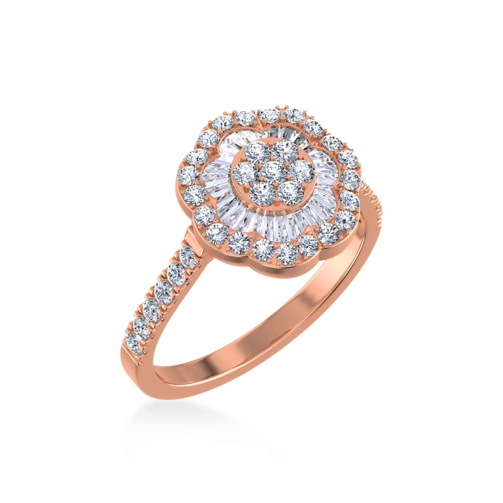 Floral Halo Lab-Grown Diamond Ring5