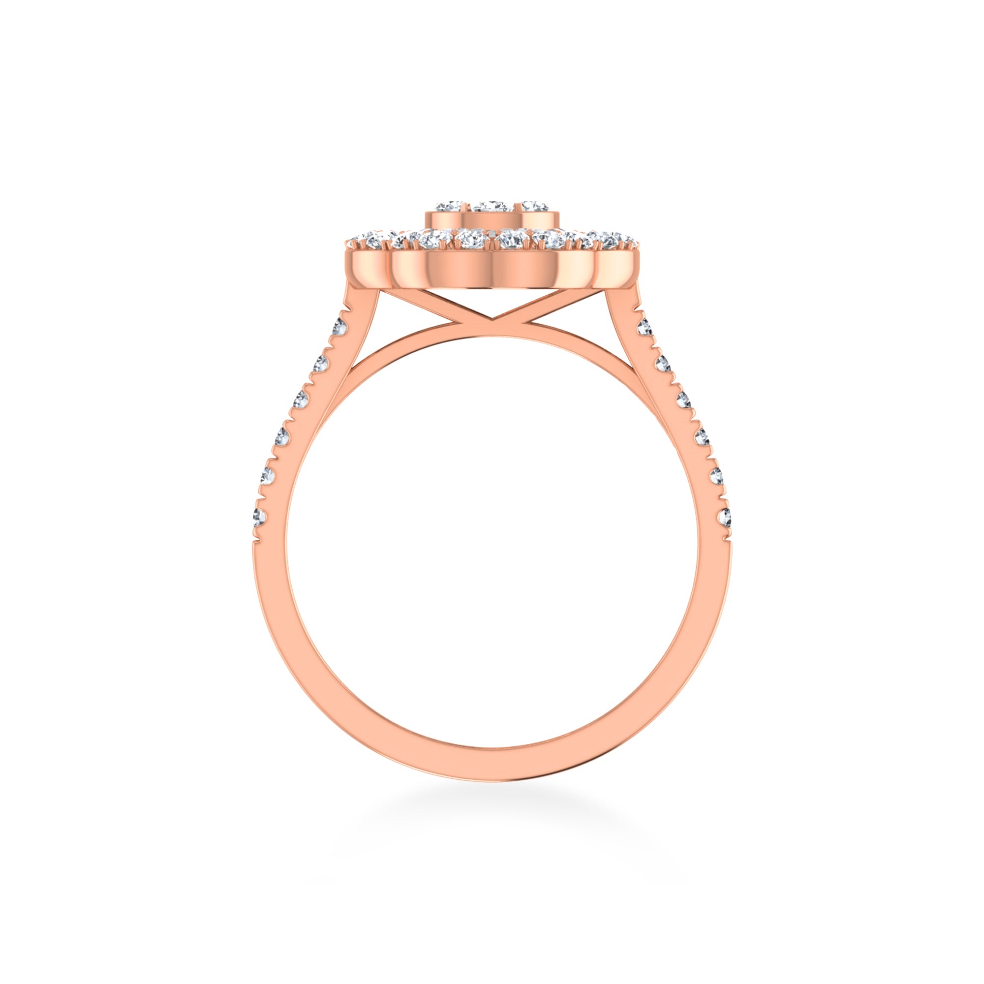Floral Halo Lab-Grown Diamond Ring6