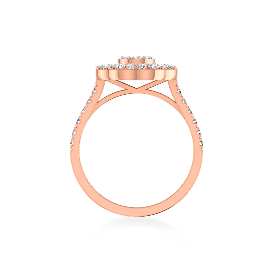 Floral Halo Lab-Grown Diamond Ring6