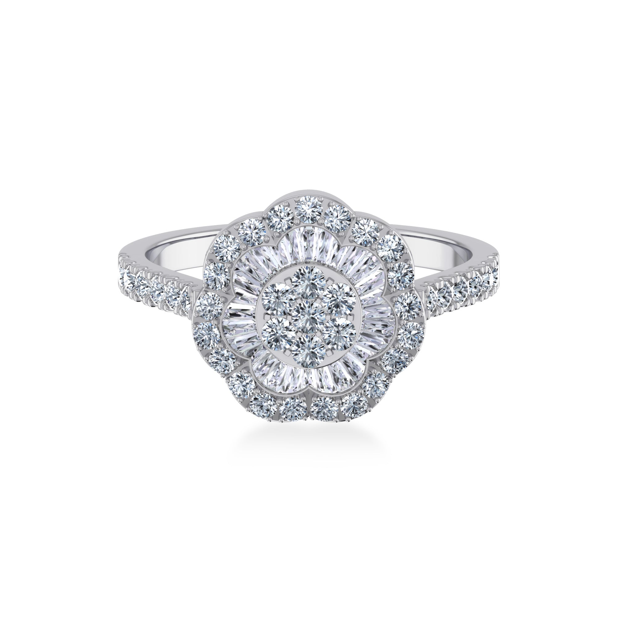 Floral Halo Lab-Grown Diamond Ring7