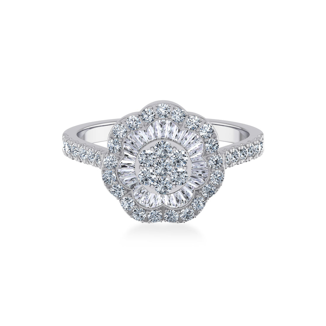 Floral Halo Lab-Grown Diamond Ring7