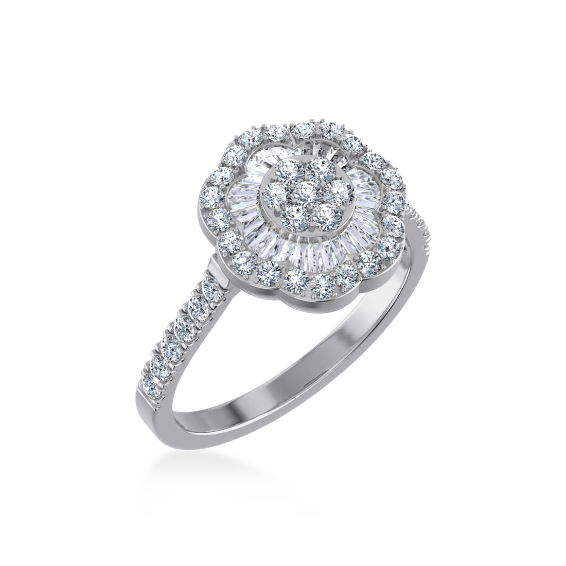 Floral Halo Lab-Grown Diamond Ring8