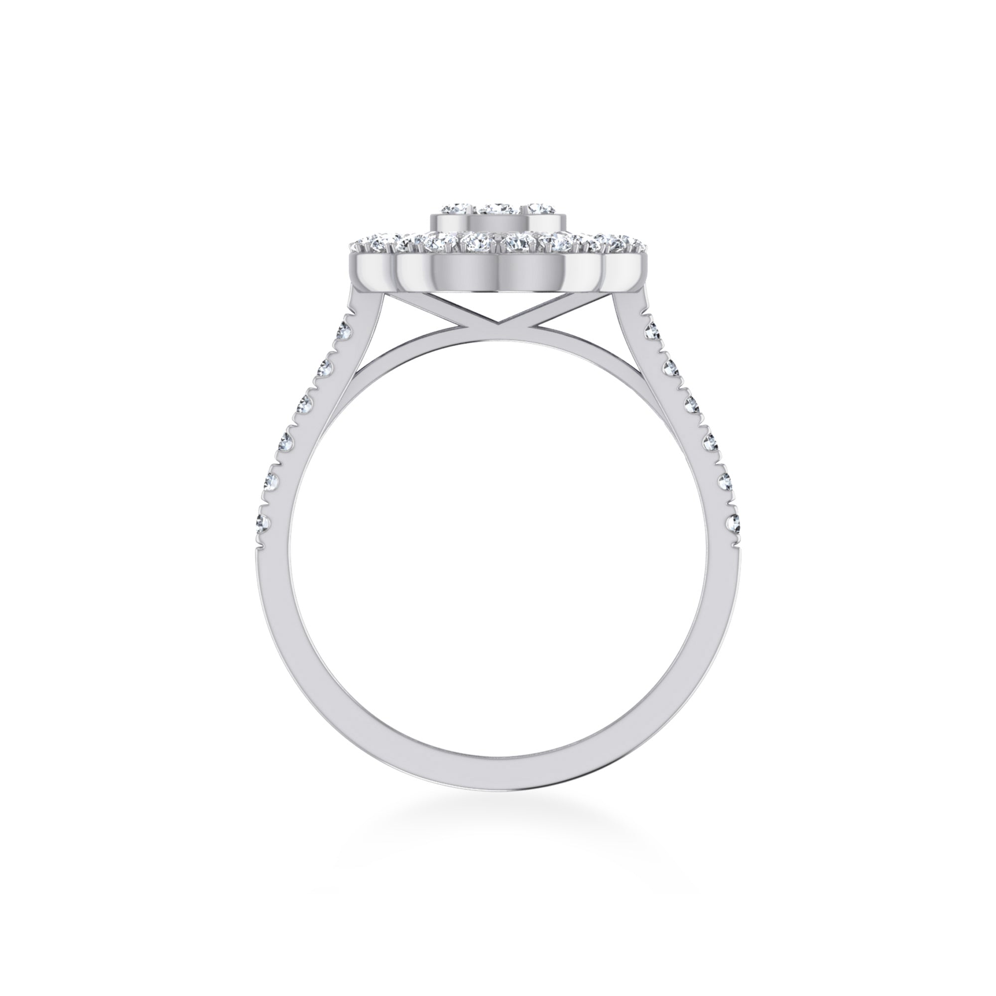 Floral Halo Lab-Grown Diamond Ring9