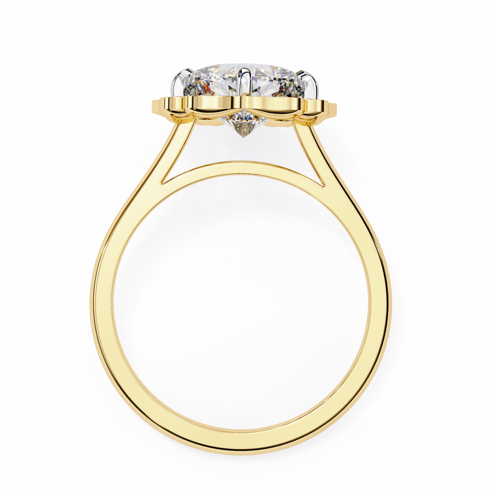 Floral Inspired Cushion Cut Diamond Ring4