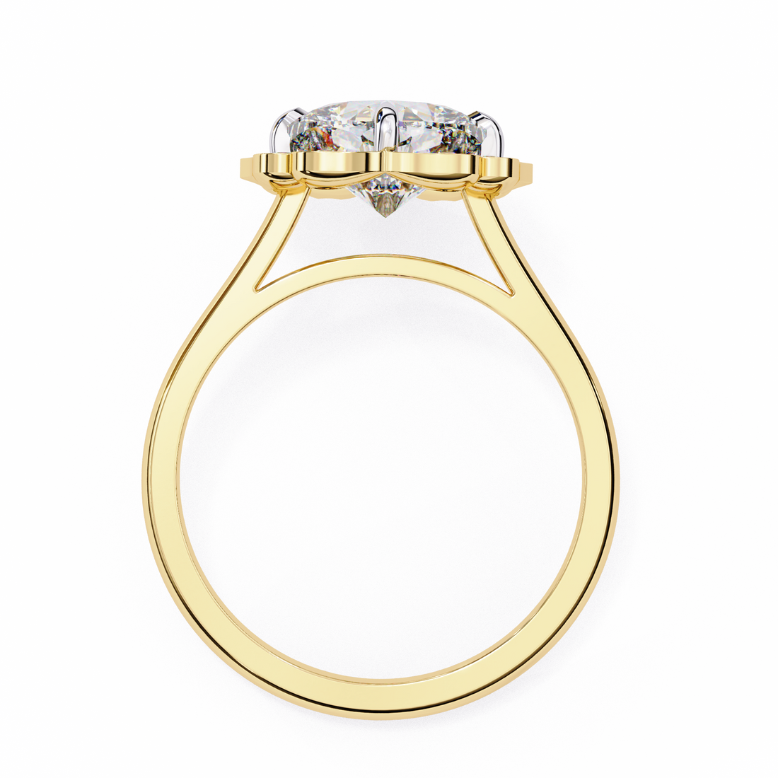 Floral Inspired Cushion Cut Diamond Ring4