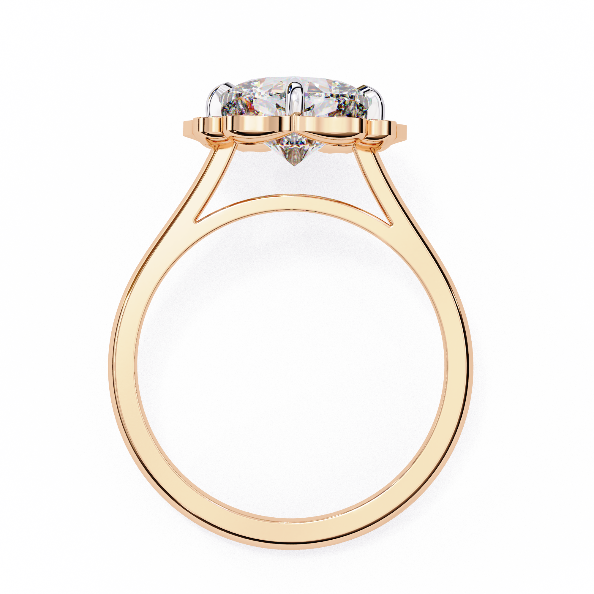 Floral Inspired Cushion Cut Diamond Ring8