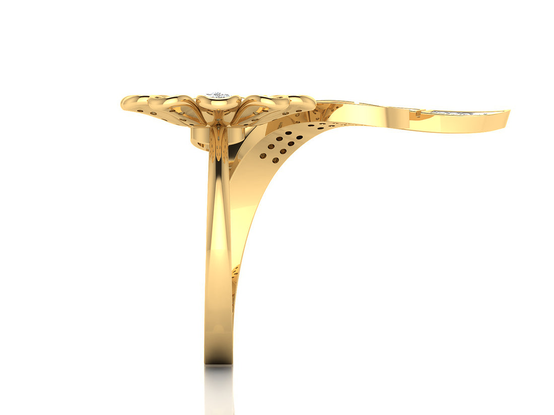 Floral Twin Diamond Ring 3