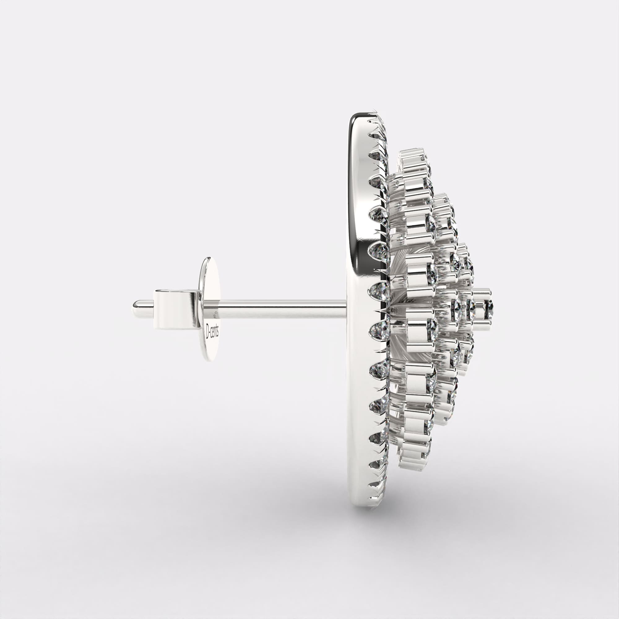 Flourish Of Stars Diamond Earrings in 925 Silver