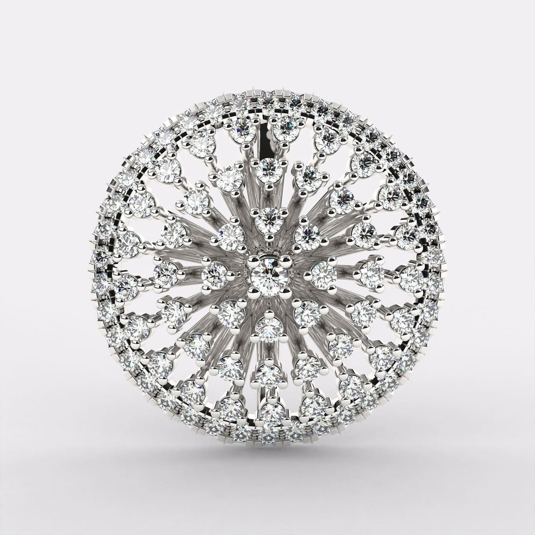 Flourish Of Stars Diamond Earrings in 925 Silver