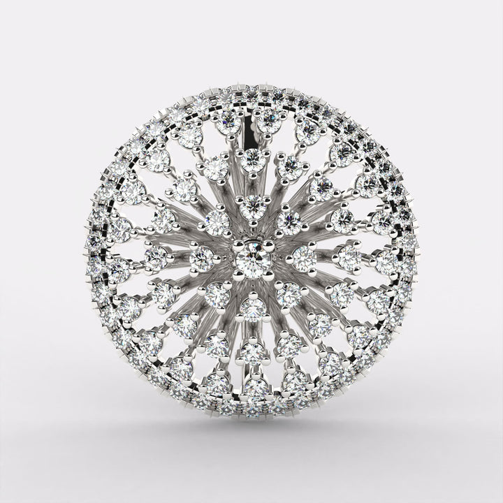 Flourish Of Stars Diamond Earrings in 925 Silver