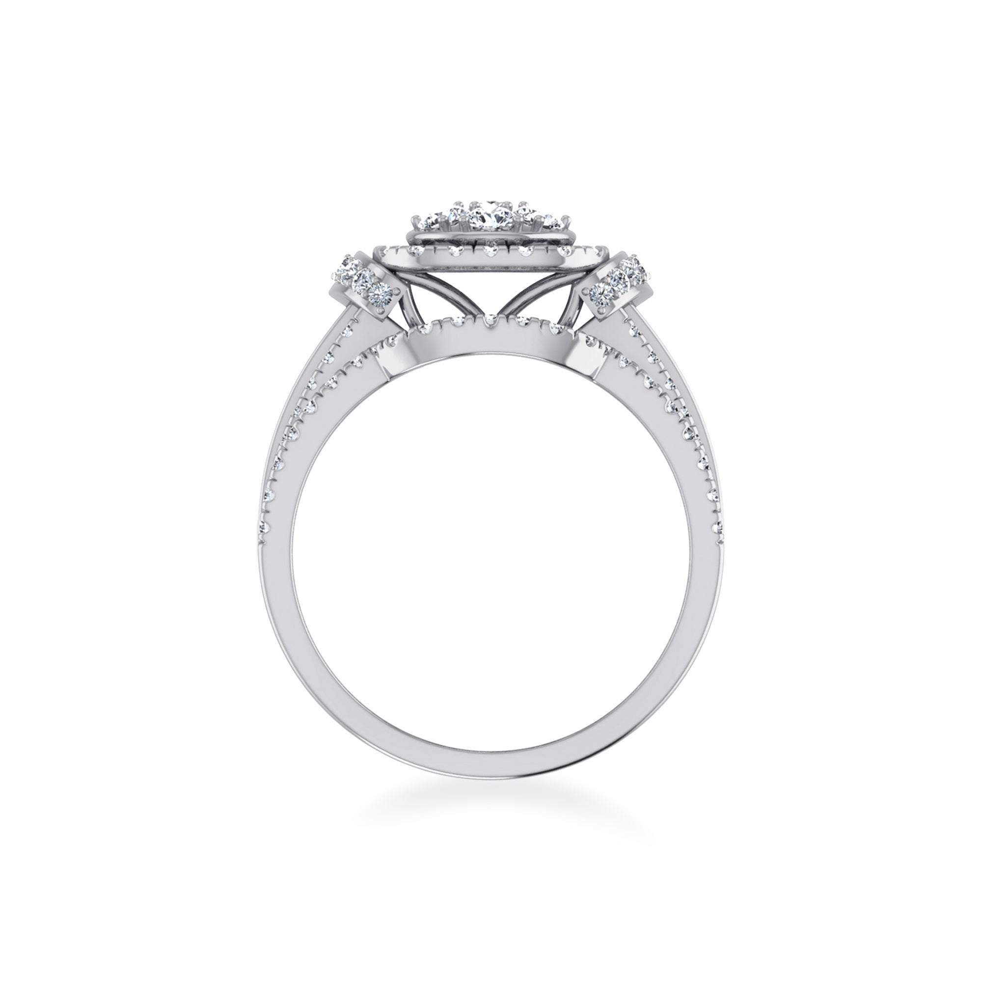 Flower Cluster Lab-Grown Diamond Engagement Ring 8