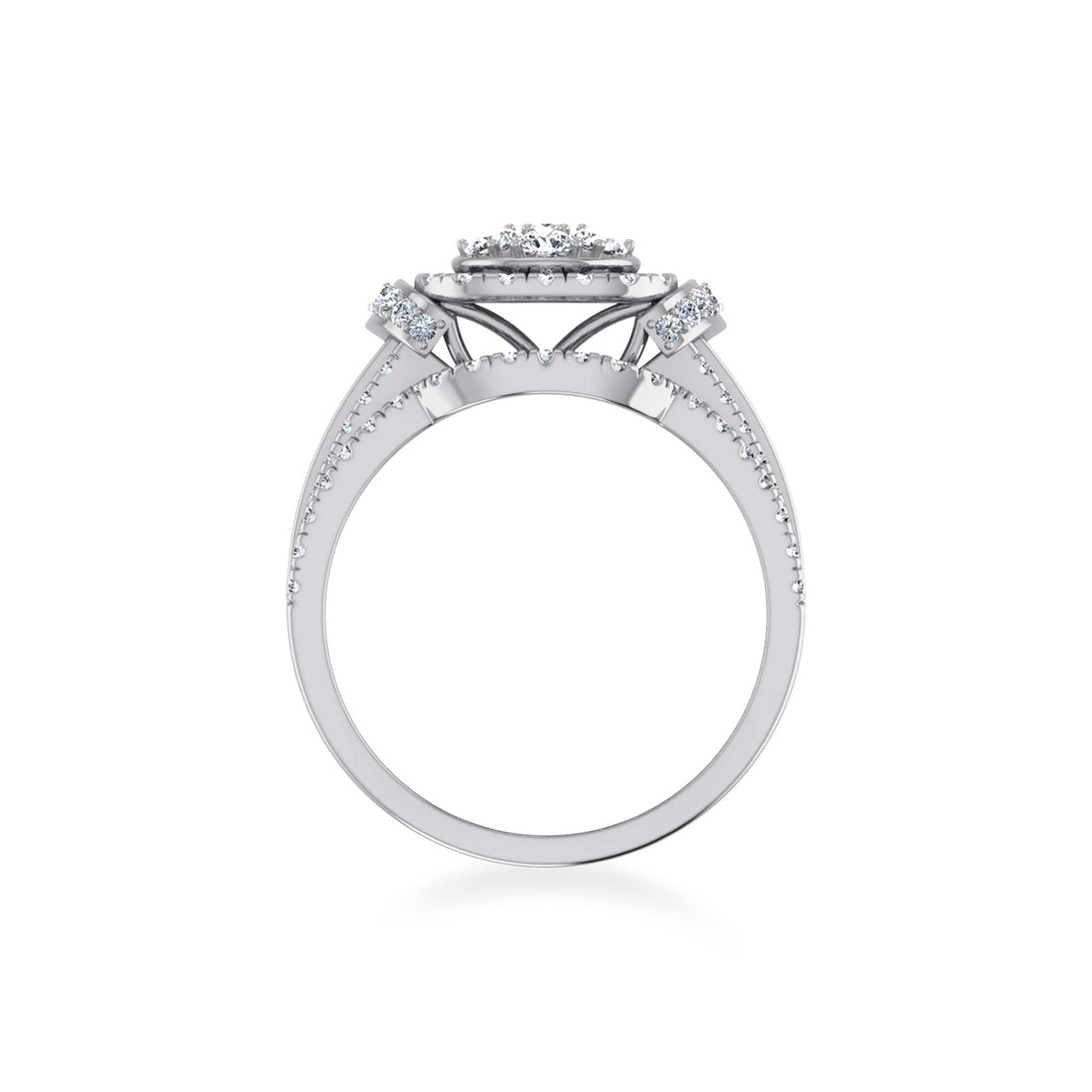 Flower Cluster Lab-Grown Diamond Engagement Ring 8