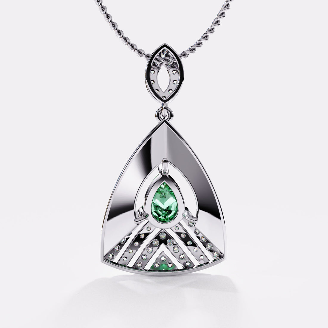 Forest Glow Gemstone Pendant in 925 Silver