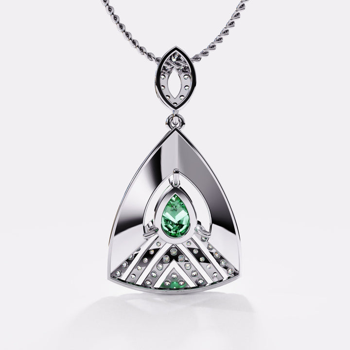 Forest Glow Gemstone Pendant in 925 Silver