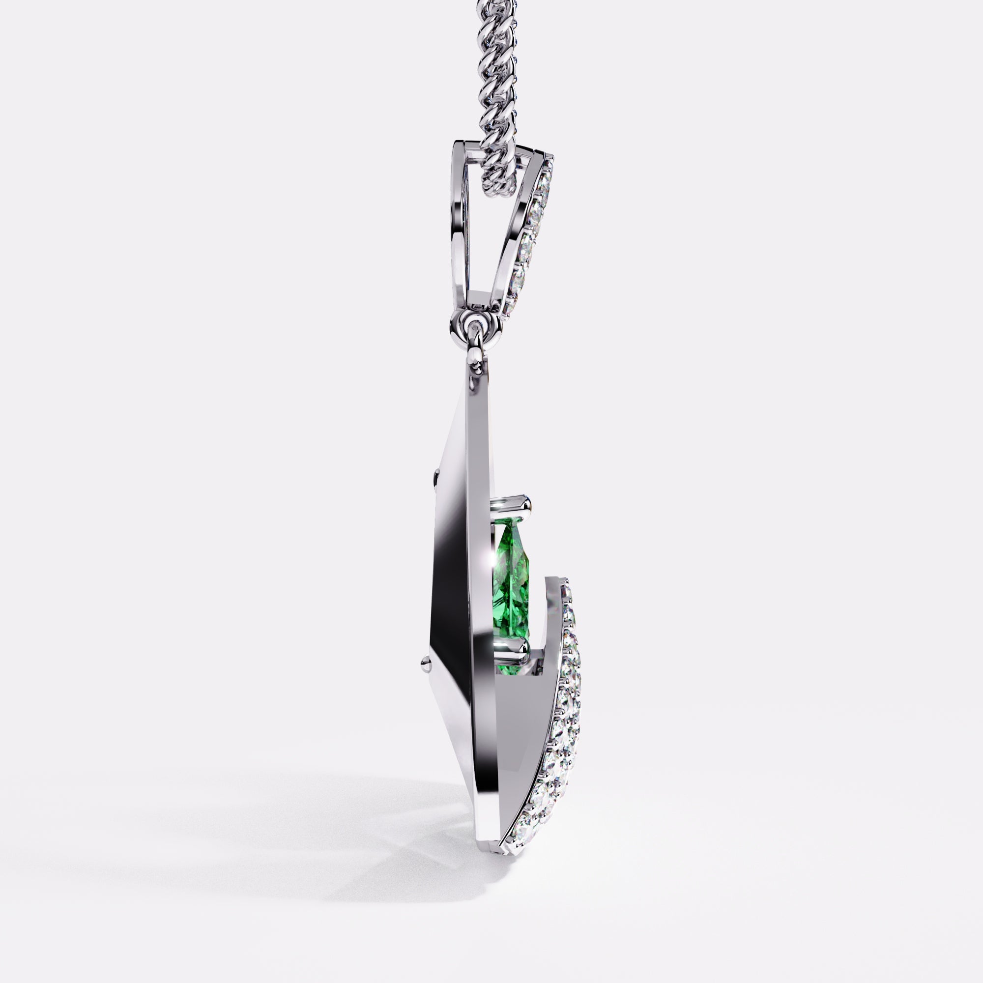 Forest Glow Gemstone Pendant in 925 Silver