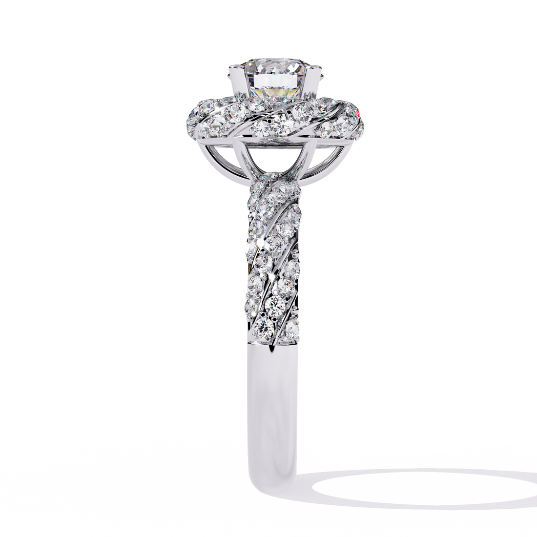 Gallant Crest Round Diamond Ring 11