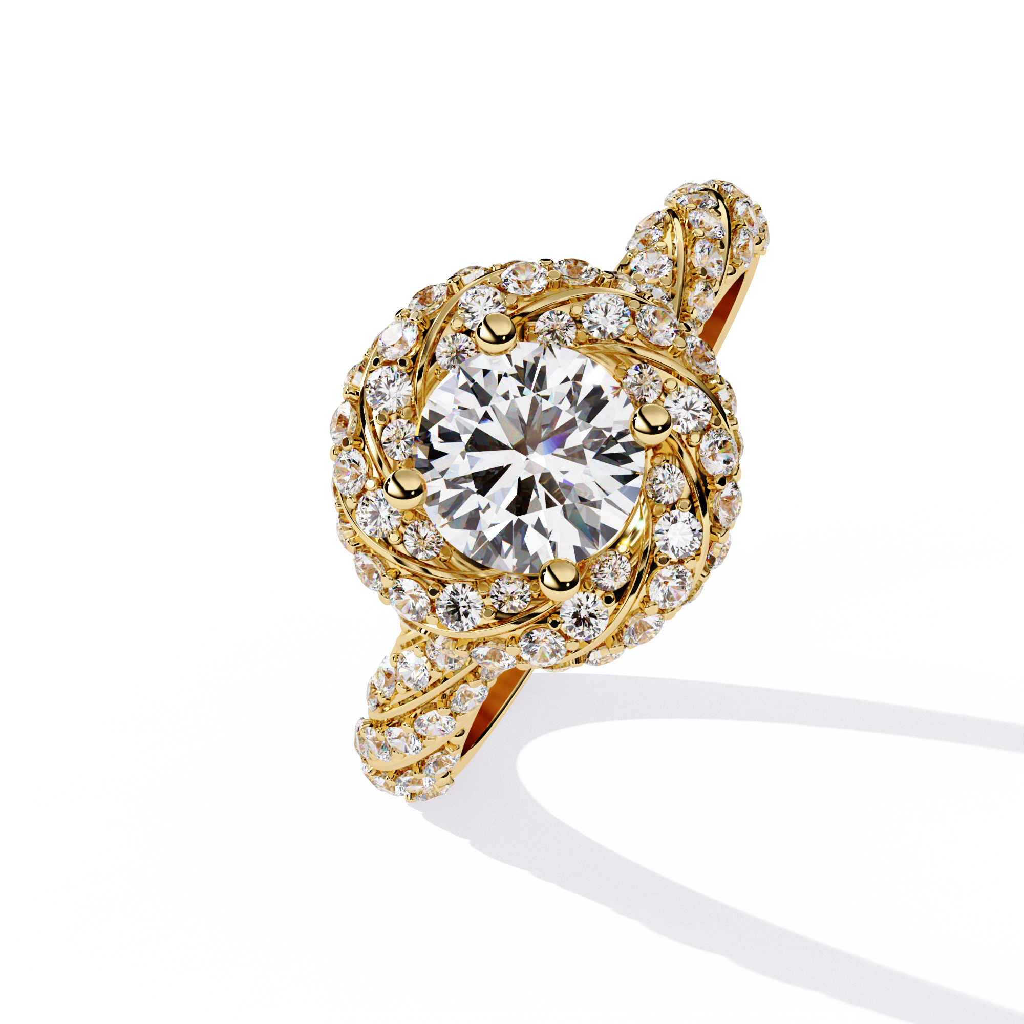 Gallant Crest Round Diamond Ring 2