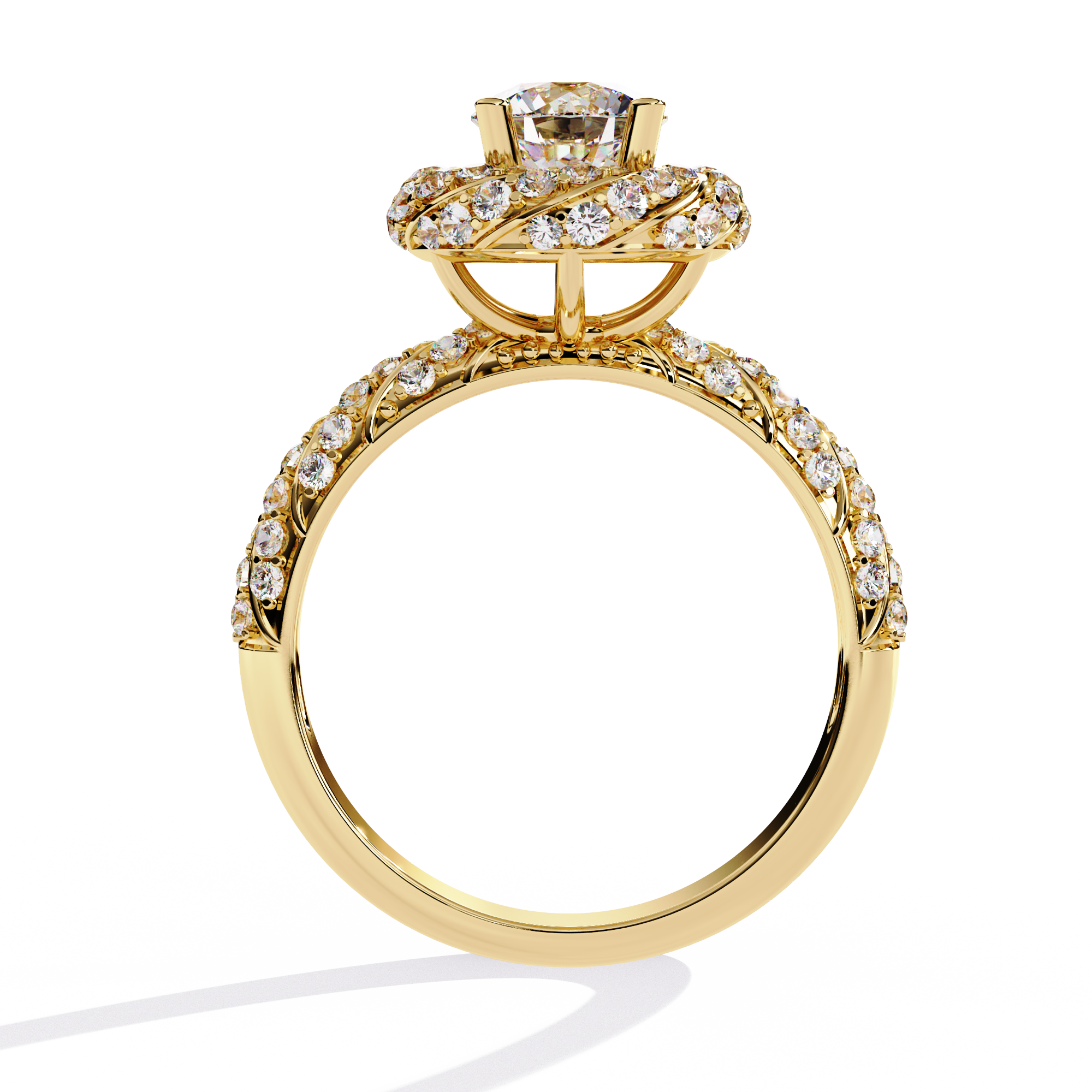 Gallant Crest Round Diamond Ring 4