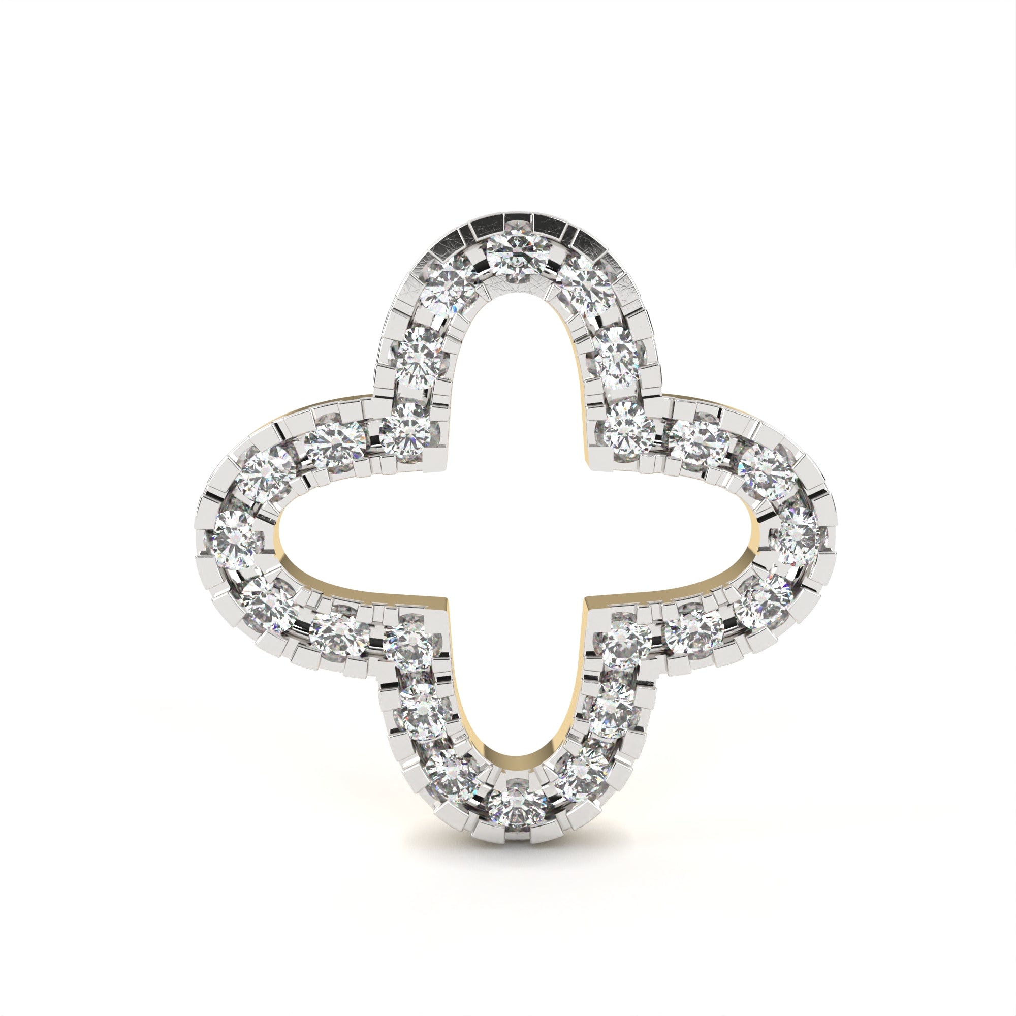 Gem Beam Diamond Earrings In 925 Silver