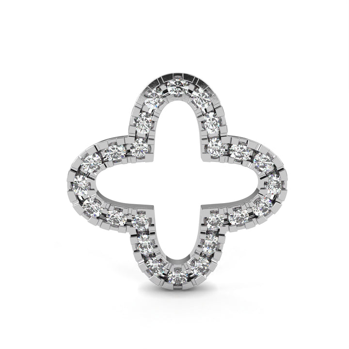 Gem Beam Diamond Earrings In 925 Silver