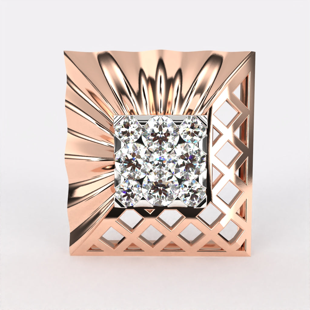 Geo Glow Diamond Stud Earrings