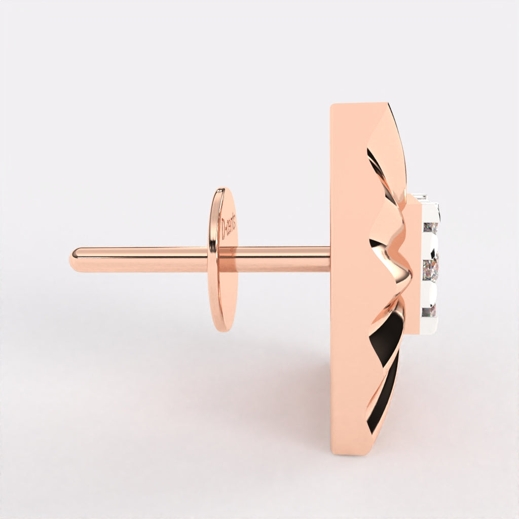 Geo Glow Diamond Stud Earrings