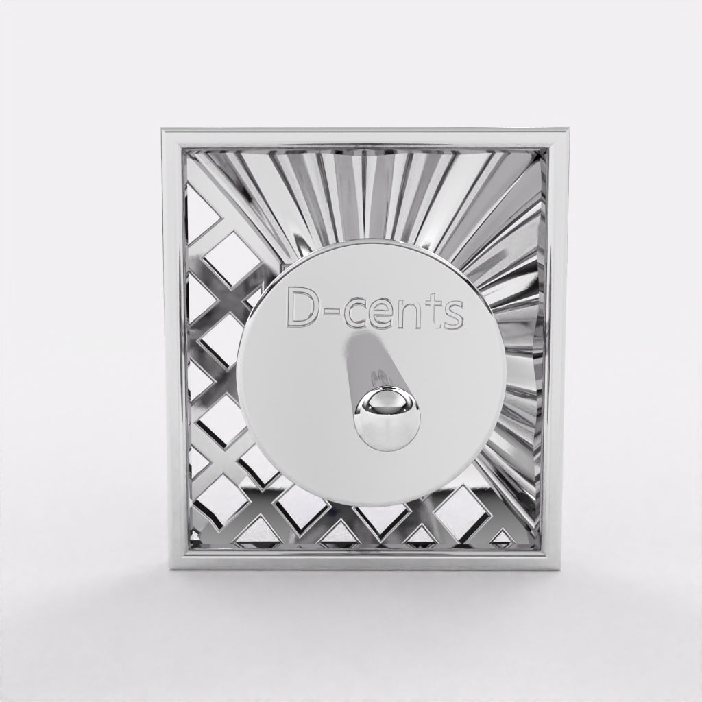 Geo Glow Diamond Stud Earrings In 925 Silver