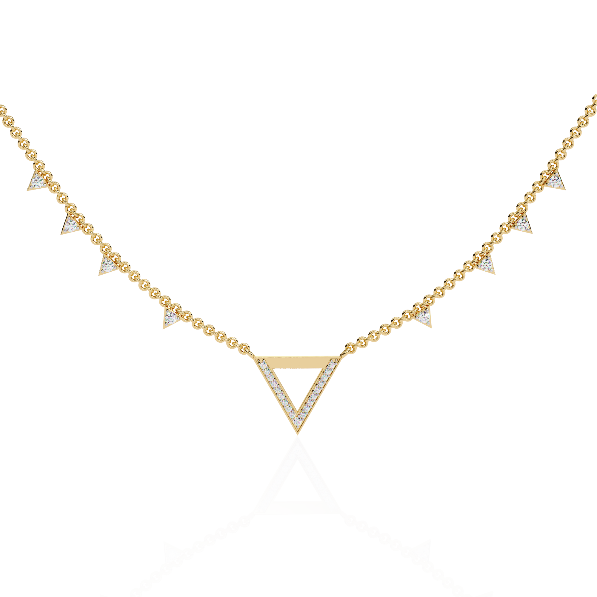 Geometric Statement Lab Grown Diamond necklace