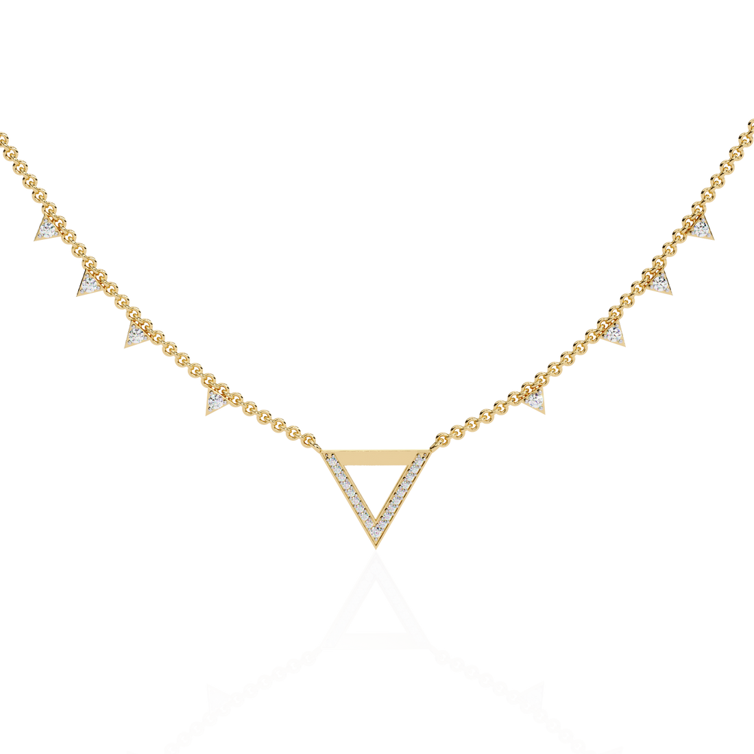 Geometric Statement Lab Grown Diamond necklace