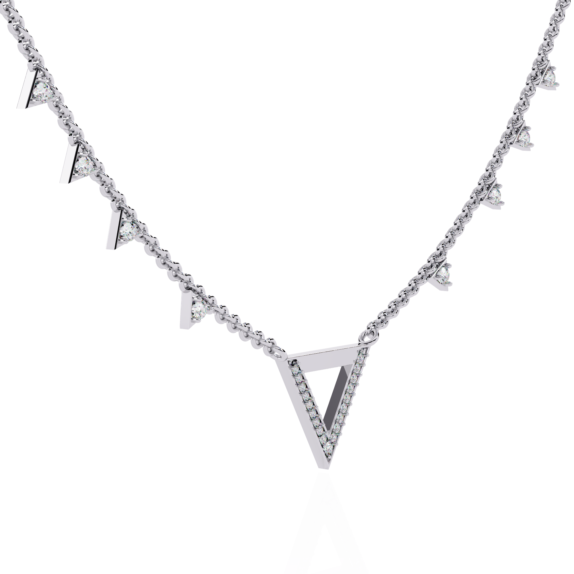 Geometric Statement Lab Grown Diamond necklace
