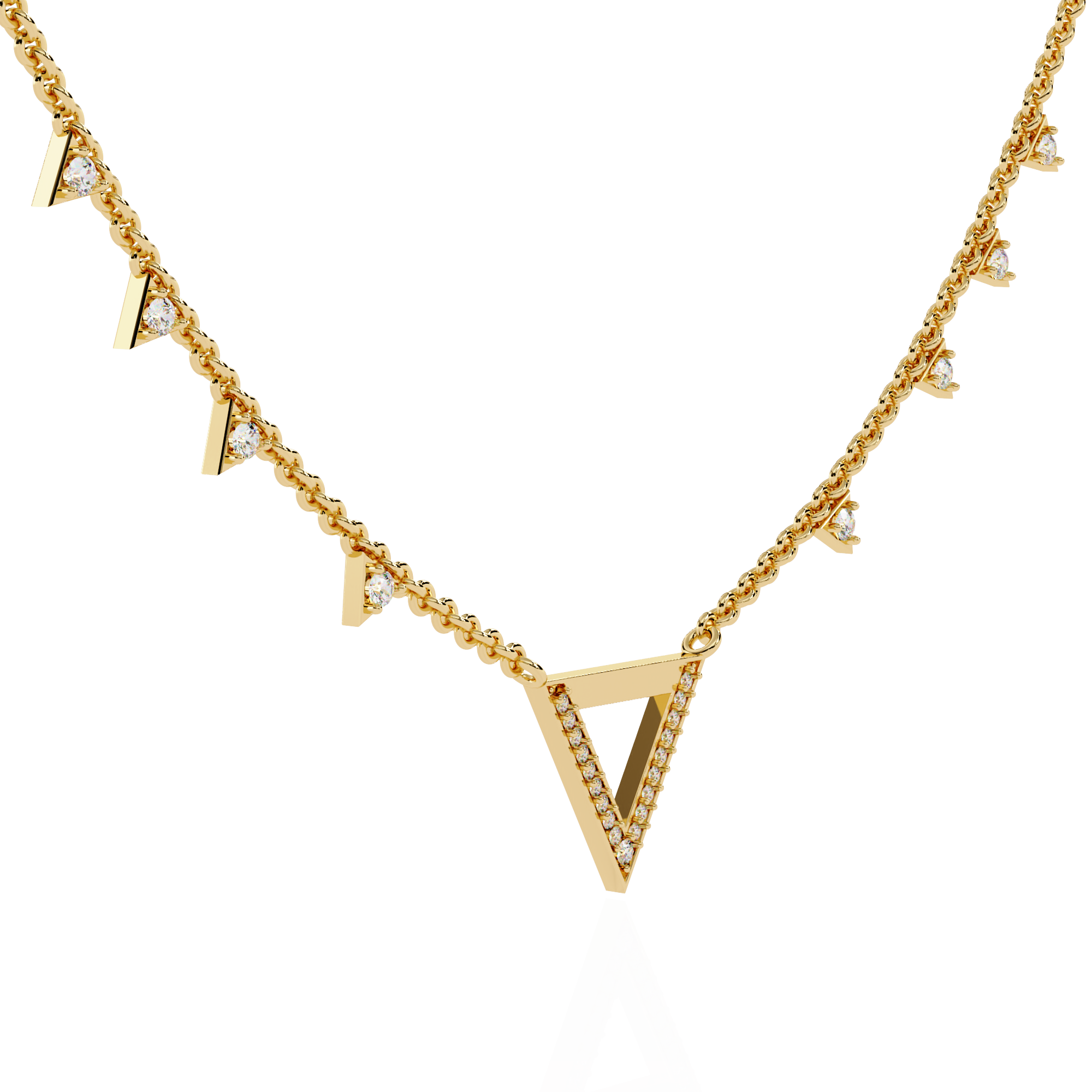 Geometric Statement Lab Grown Diamond necklace