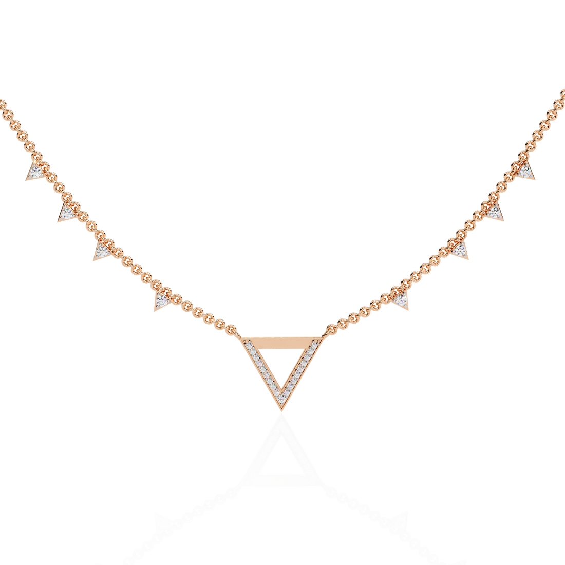 Geometric Statement Lab Grown Diamond necklace